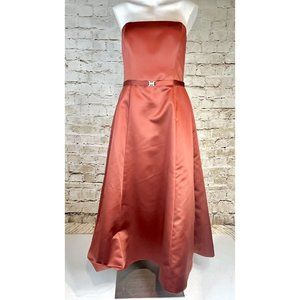 Michaelangelo Burnt Orange Trapless A Line Formal/Cocktail/Party Dress Sz 8